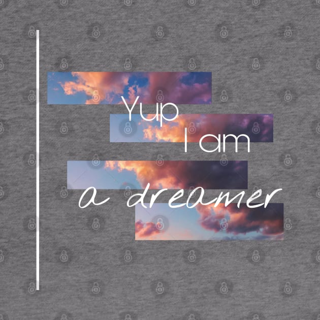 Dreamer aesthetics minimalism sky clouds personalized gift idea by AGRHouse